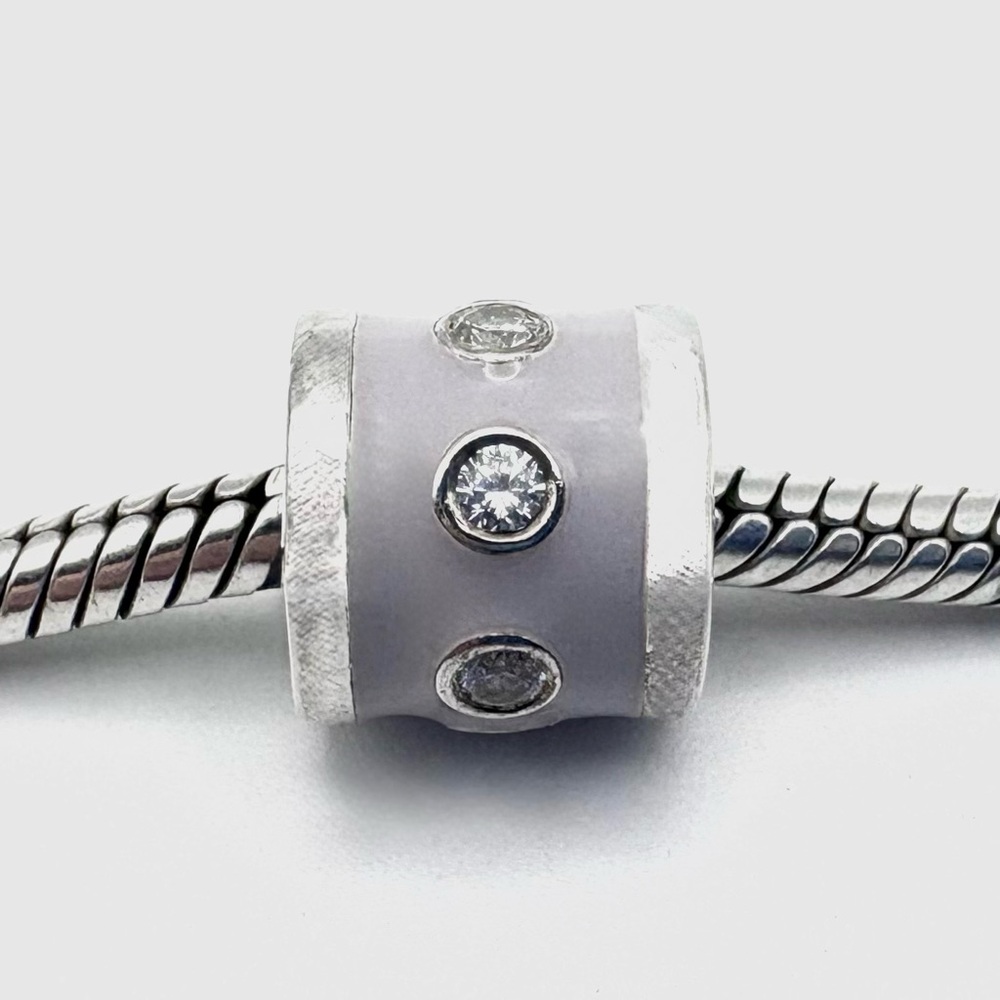 Pandora Lavender Enamel Sterling Silver Charm